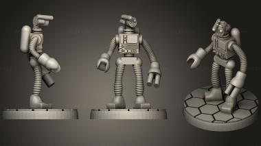 Military figurines Retrobot 3d model